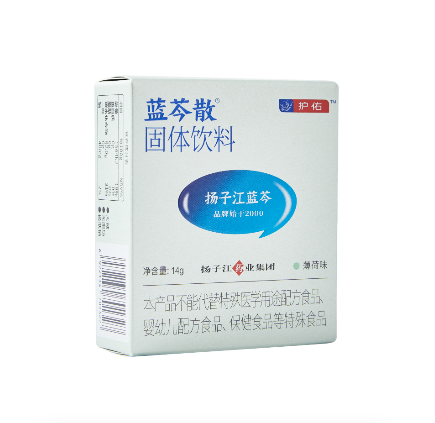 蓝芩散<sup>®</sup>固体饮料（薄荷味）
