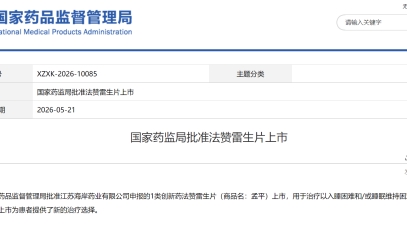 九游j9官方网站_九游（中国）
创新药孟平®（法赞雷生片）上市获批